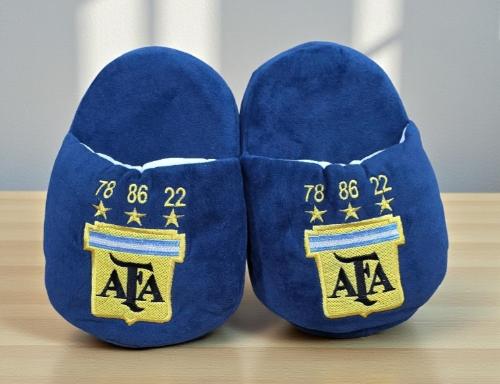 Pantuflones Afa Negro, Afa Azul, Boca y River Bordado - Miniatura 3