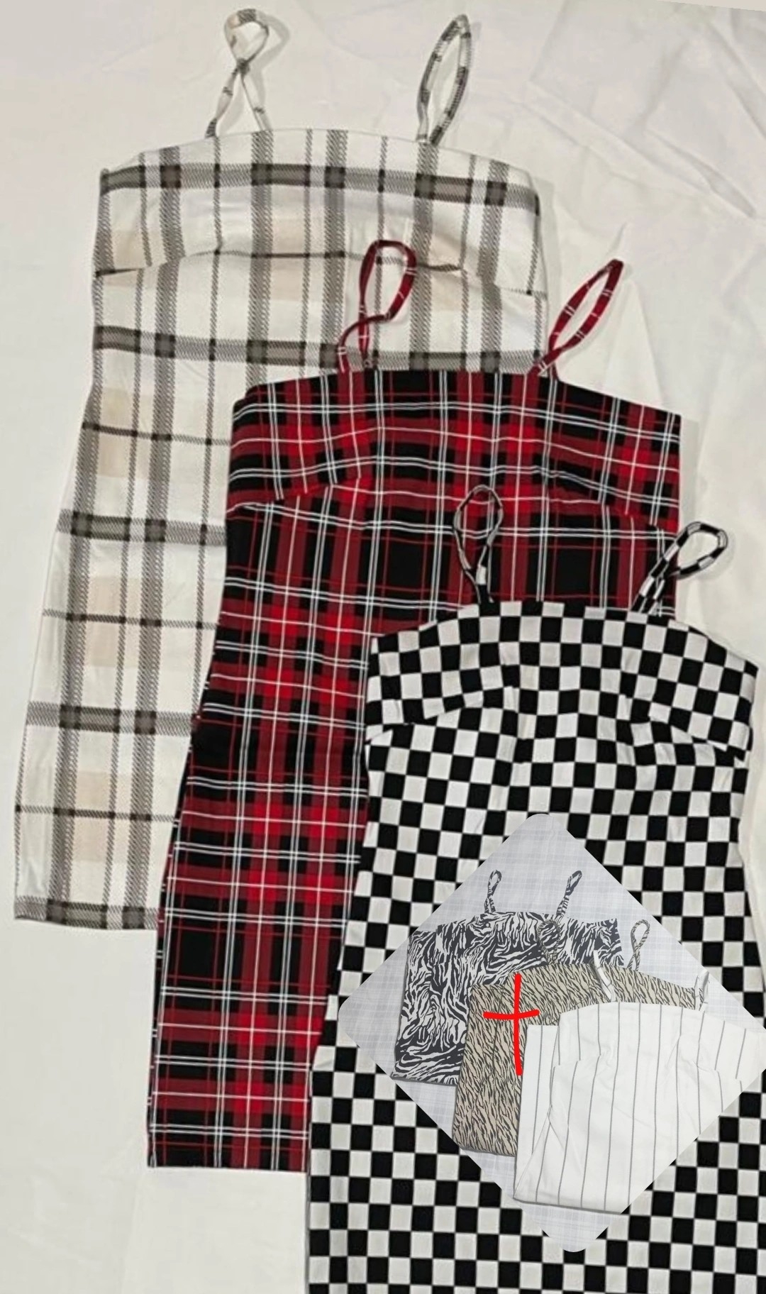 4 X $20mil Vestido Alondra  Lisos y Cuadrille - Imagen 3