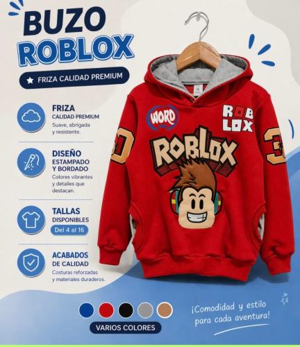Buzo de Niño Roblox Bordado con Capucha - Miniatura 3