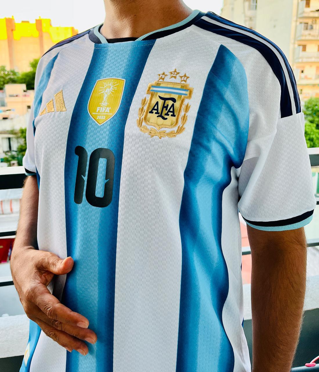 /remera Argentina Nueva Bordada /m - Imagen 4