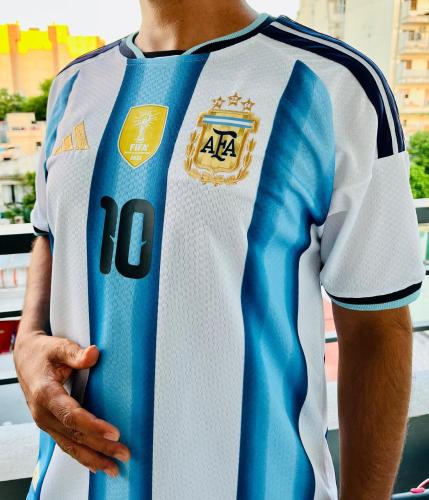 Remera Argentina Nueva Bordada W26/m