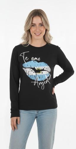 Remera de Modal Viscosa con Estampa de Argentina