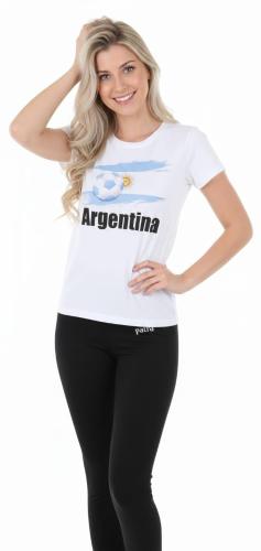 Remera de Modal Viscosa con Estampa de Argentina