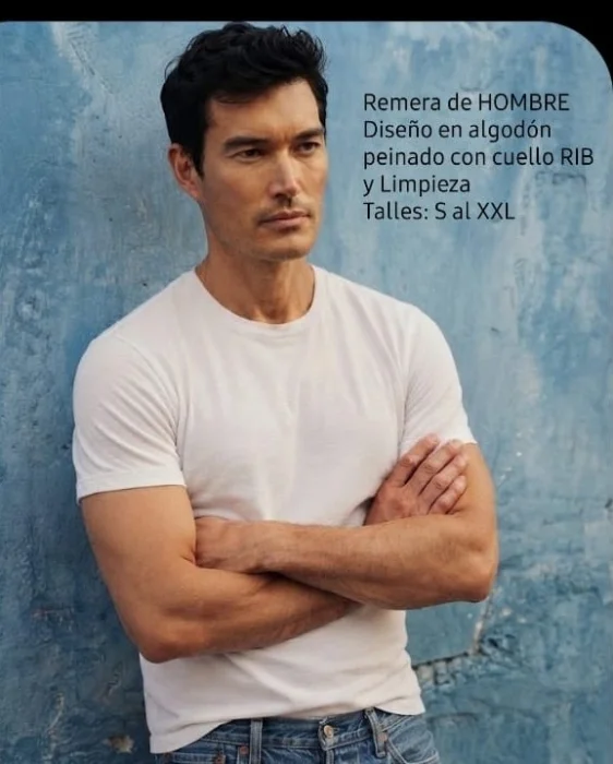 Remera Hombre Algodón Peinado.