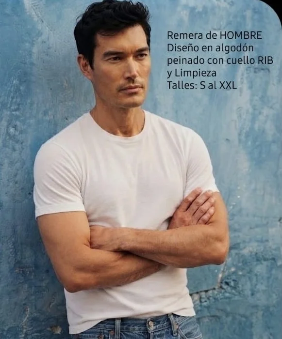 Remera Hombre Algodón Peinado.