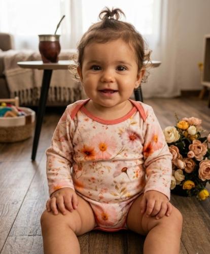 Bodi para Bebe en Plush Estampado Talle 1 al 5