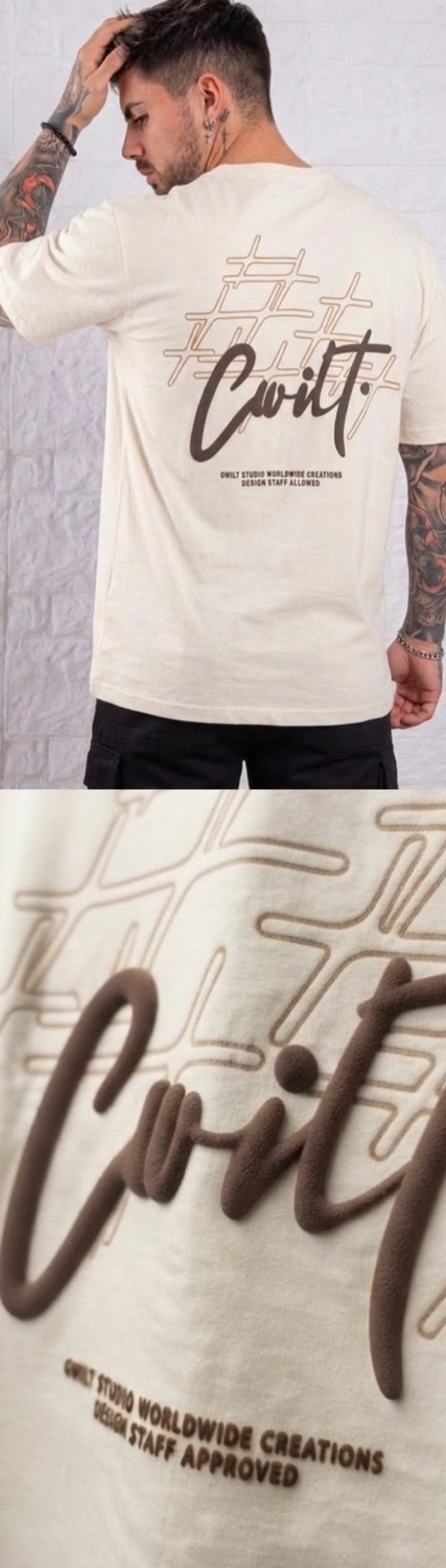 Remera Oversize Estampada Relieve - Imagen 7