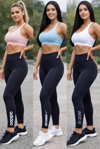 Calza Tiro Alto Lycra Friza Estampada
