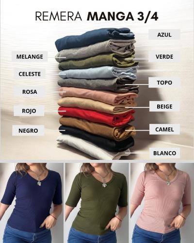 Remera Manga 3/4 Morley