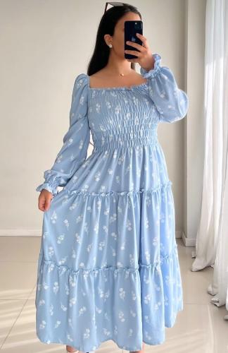 Vestido  Manga Larga con Frunce - Miniatura 3