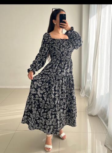 Vestido  Manga Larga con Frunce - Miniatura 4