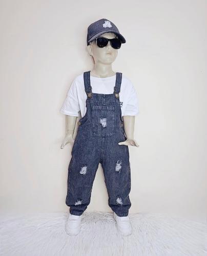 Jardineros con Rotura Gris Bebe