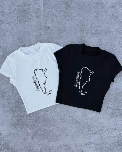 Remera Baby Tee Argentina Algodón con Lycra - Miniatura 3