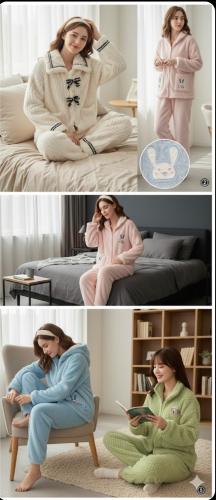 Pijama de Dama con Cierre  Tiene  Material Corderito
