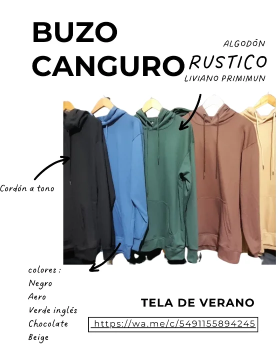 Buzo Canguro - Rustico Peinado