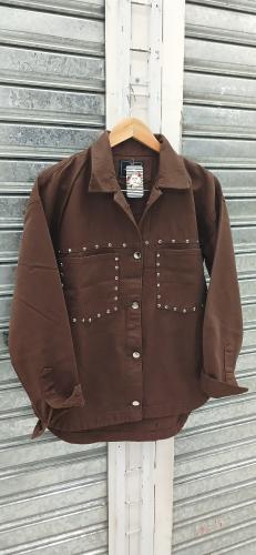 Camisaco Chocolate Oversize con Tachas - Miniatura 3