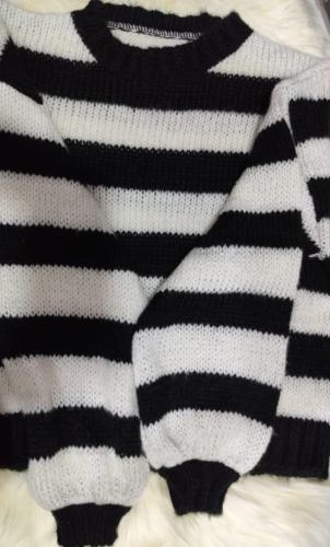 Sweater Rayada Lana Friz - Miniatura 2