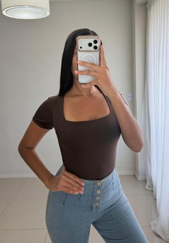 Body Remera C/ Cuadrado Lycra