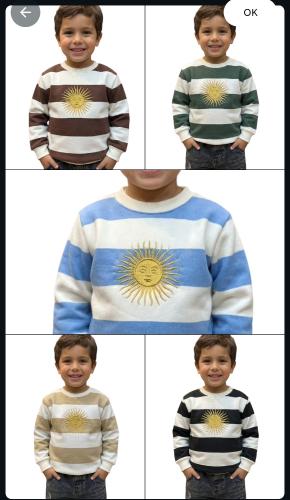 Busos Rayado de Niños de Sol de Mayo - Miniatura 6