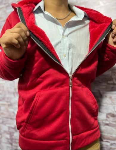Campera Jersey con Piel - Miniatura 2