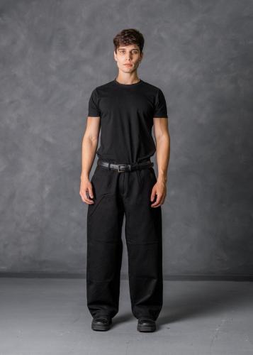Baggy Sastrero Gabardina Negro - Miniatura 3