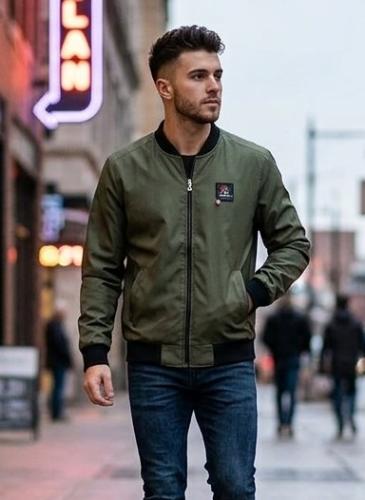 Chaqueta Bomber Eco Cuero Negro Opaco New - Miniatura 2