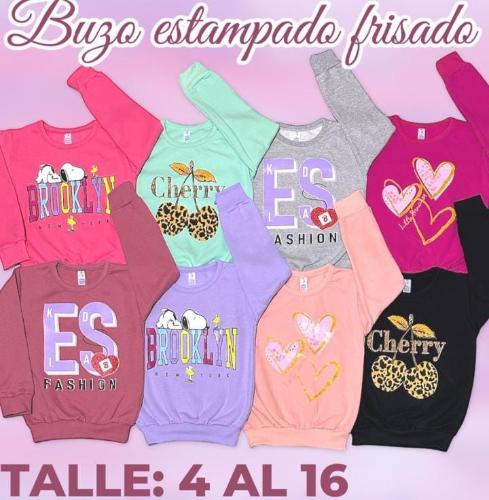 Buzo Nena Friza Estampado