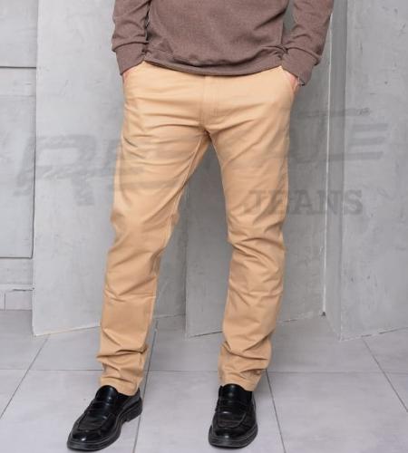 Pantalón Bolsillo Chino Gabardina Elastizada Semi Recto