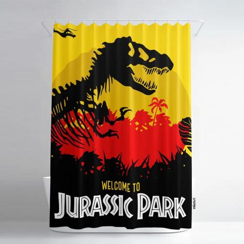 Cortina de Baño Jurassic Park Impermeable 180x180 Cm Licencia Oficial Universal