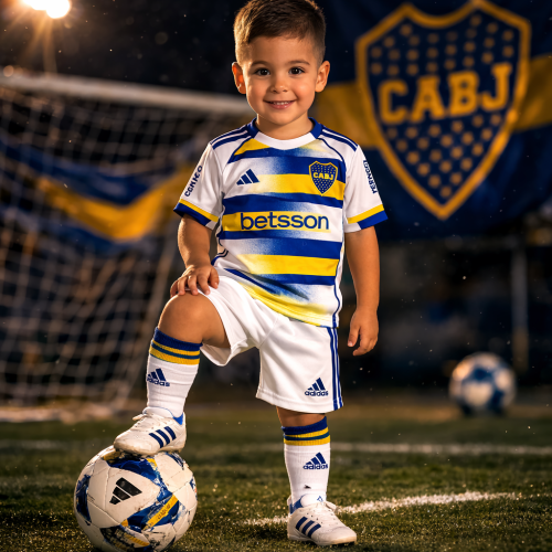 Conjunto Boca 2026 Niño  Logo Bordado