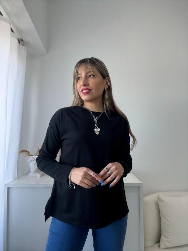 Sweater de Darlon Velvet Frizado con Tajo