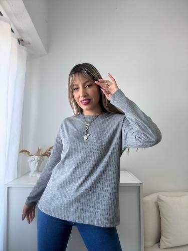 Sweater de Darlon Velvet Frizado con Tajo - Miniatura 2