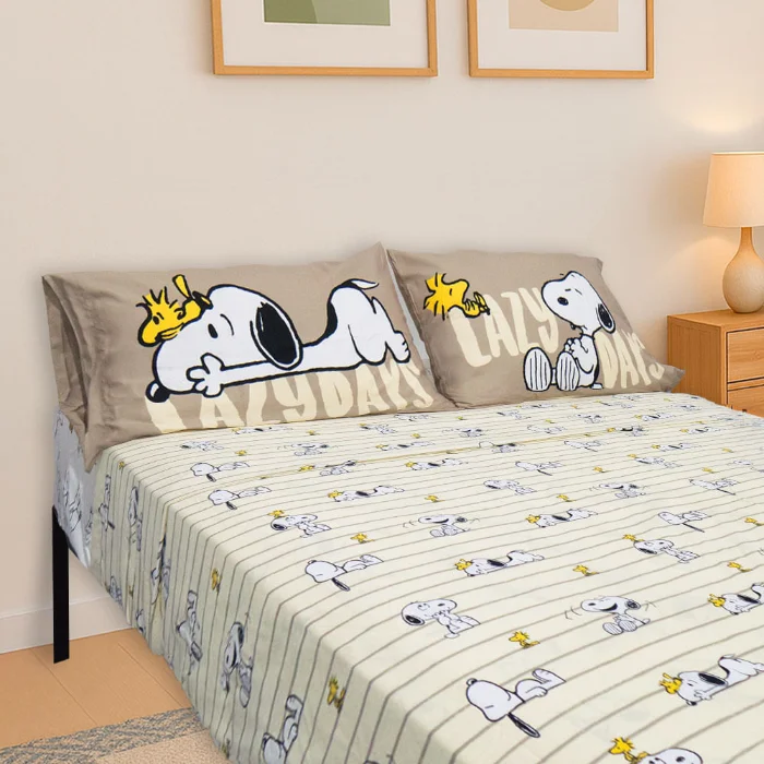 Juego de Sabanas Snoopy Piñata | Queen Size |  Línea Plus  Ultra Soft Oficial Peanuts