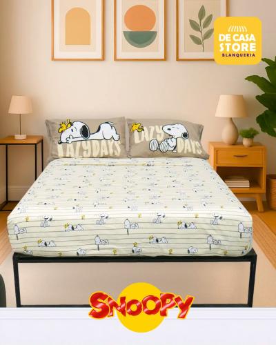 Juego de Sabanas Snoopy Piñata | Queen Size |  Línea Plus  Ultra Soft Oficial Peanuts - Miniatura 2