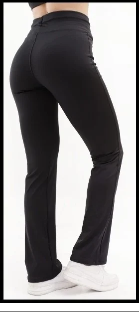 Calza Recto Termico Dama Negro