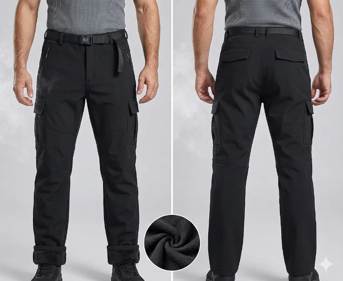 Cargo Frizado Unisex Elt Negro Colores Pantalón Termico Invierno