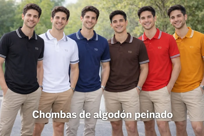 Chombas Algodón Peinado Combinadas