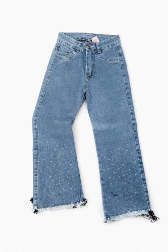Jeans Oxford Strass Celeste