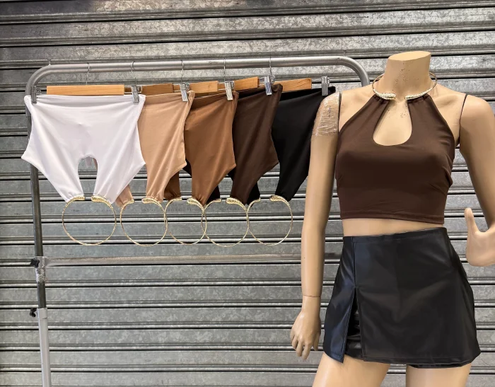 Top Lycra Collar Tendencia