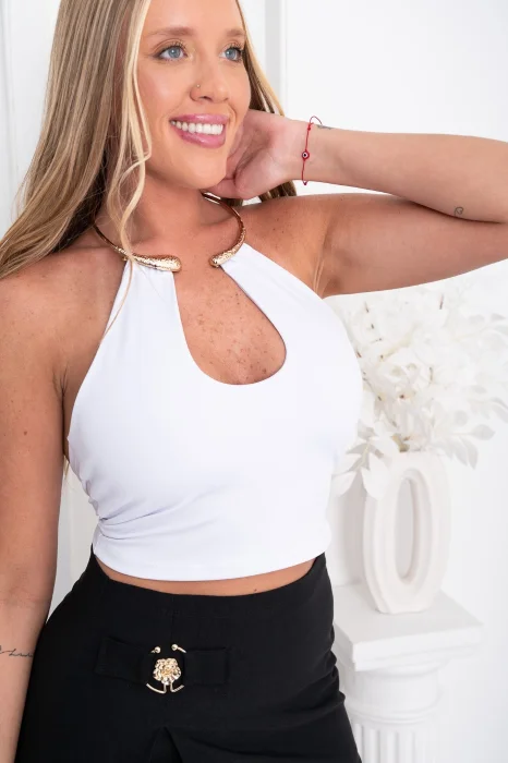 Top Lycra Collar Tendencia