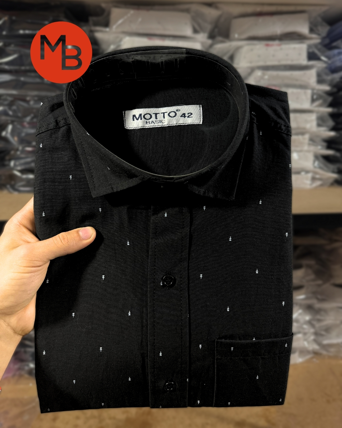 Camisa Entallada Elastizada Pintita Hombre - 8.jpg