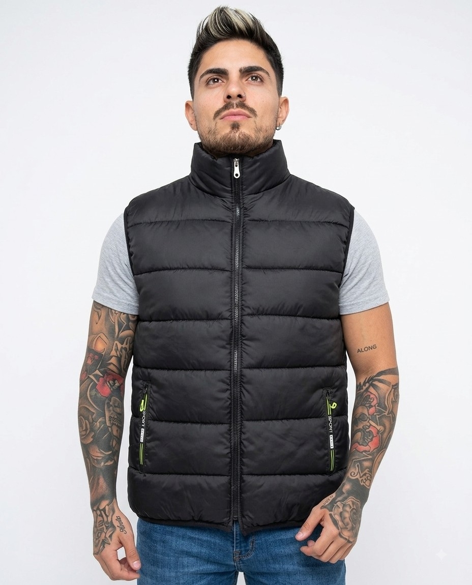 Chaleco Inflable Puffer con Logo - Hombre - Imagen 2