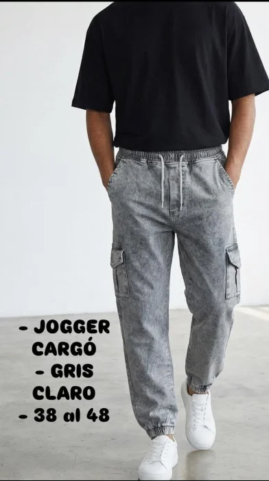 Jogger Mom Gris con Cargo