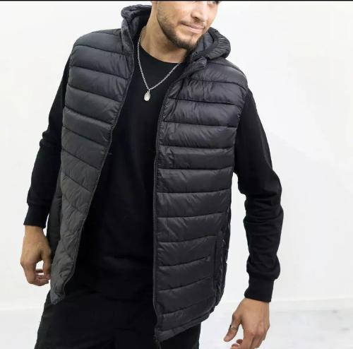 Chaleco para Hombr Hombre con Forro y Gorro Desmontable;)