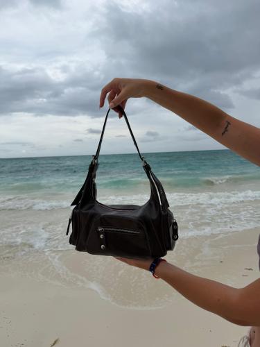 Cartera Mini Bag Baguette Marrón - Miniatura 2