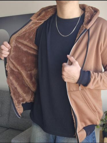 Campera con Piel Lisa