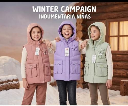 Chaleco Premium Calidad Importado Capucha Pasteles Nena Ni;a Infantil - Miniatura 3