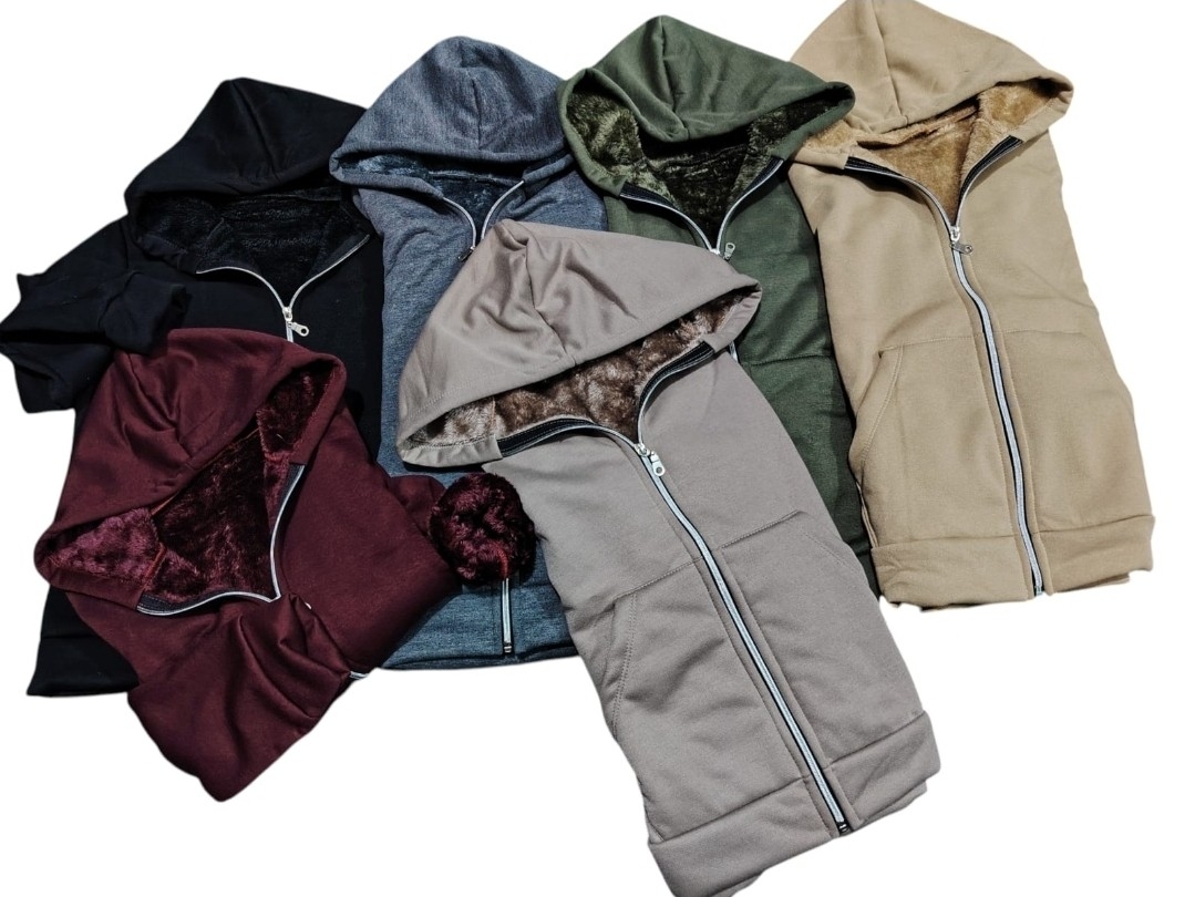 Campera Jersey con Piel ( N ) - Imagen 5