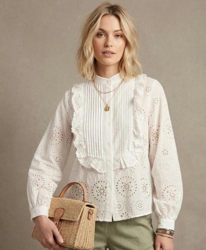 Camisa Broderie