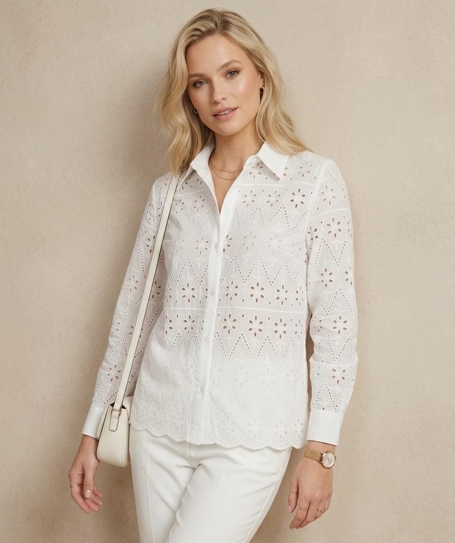 Camisa Broderie Importado - Imagen 2